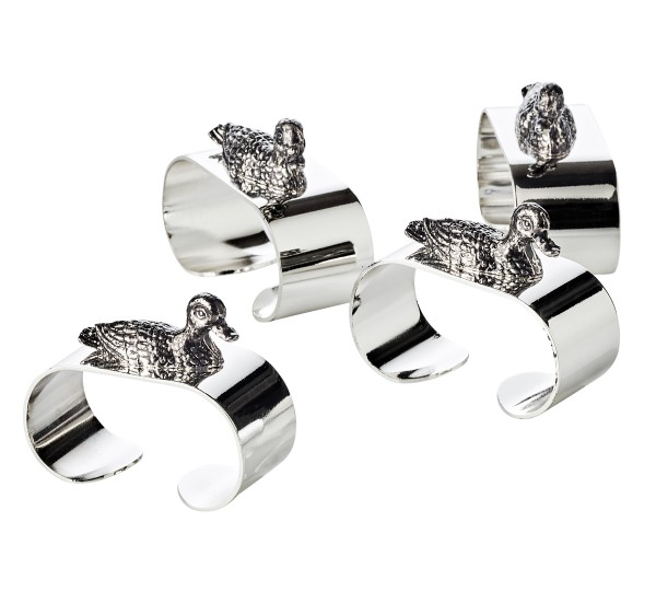 Napkin ring DUCK set of 4 L 5 cm