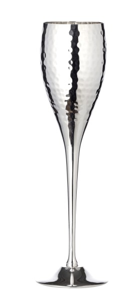 Champagne flute hammered DODO H 23 cm