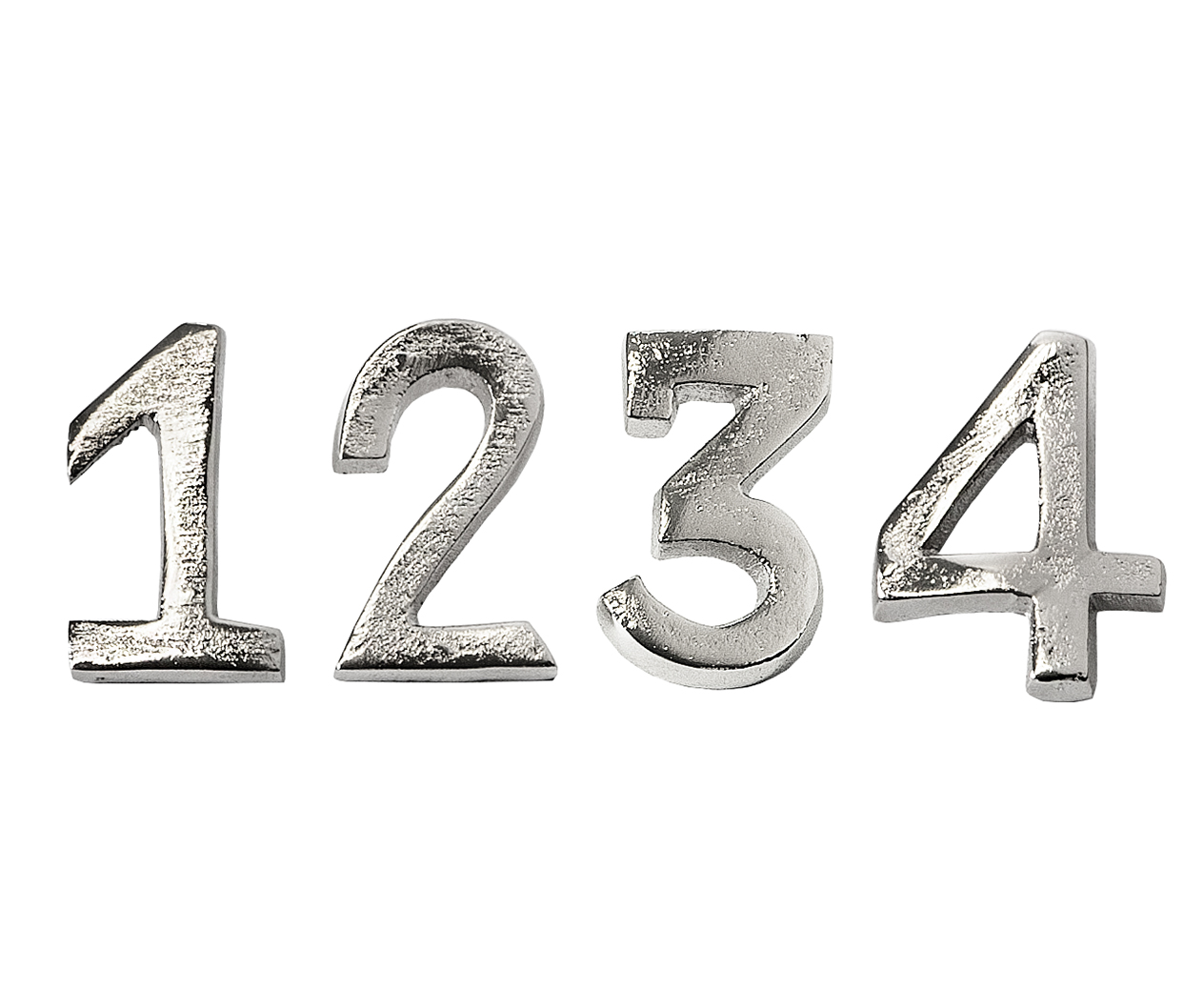 Aluminium vernickelt Silber 4er Set EDZARD Kerzenpin Kerzenstecker Advent 1-4 Höhe 4 cm