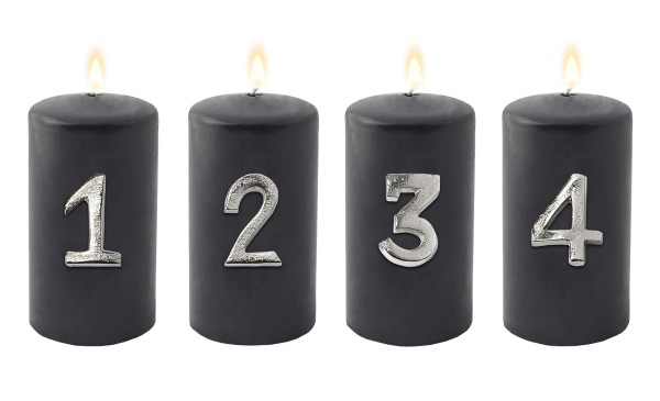 Candlepin for advent, set of 4