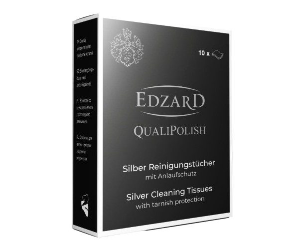 10 Stück QualiPolish® Silber-Reinigungstücher 19 x 11 cm