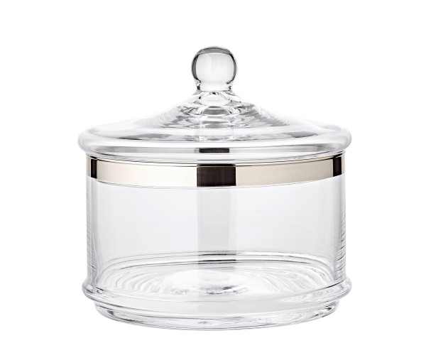 Glass jar Vigo with cover, mouthblown, ø 19 cm, H 19 cm